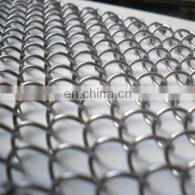 Aluminum alloy metal chain link fence decorative mesh for exhibition hall