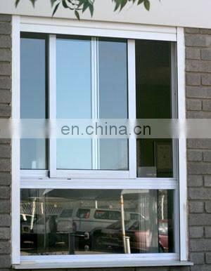 Powder Coating Aluminum Triple Track Inside Grill Glass Sliding Window With Mosquito Net photo-5