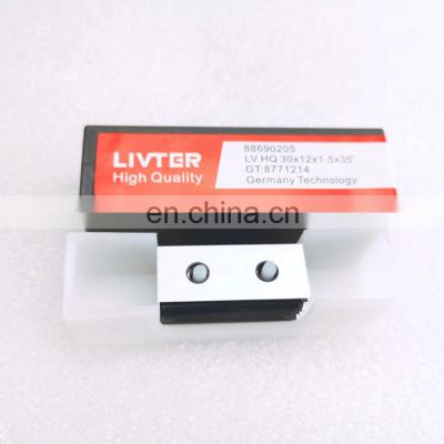 LIVTER  tungsten carbide inserts helical cutter head replace blades 30*12*1.5mm 40*12*1.5mm