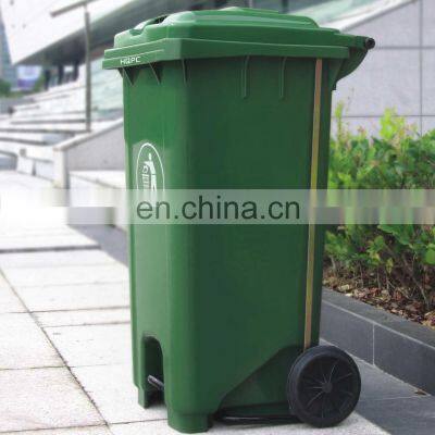 Wholesale 120L Outdoor Plastic Public Waste Bin Garbage Dustbin 32 Gallon Trash Can With Pedal