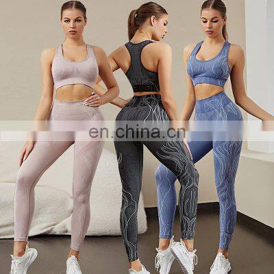 Good Quality Women Leggings Workout Clothes Suit Tik Tok Best Activewear Sports Seamless Gym Bra Fitness 2/3 Piece Yoga Sets