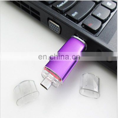 double use for Computer and phone USB flash driver ,Metal OTG double plug usb flash drive