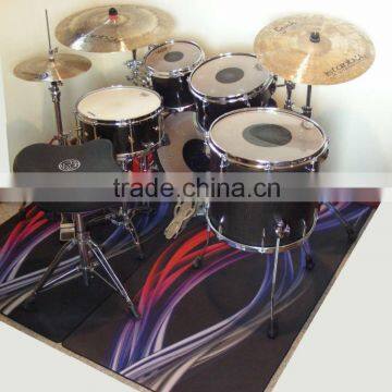2016 New Products Custom Logo Nature Rubber Non Slip Drum Mats, Drum Rugs, Drum Pads, Drum Kit Mats