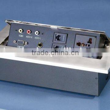 Multi-media Zinc Power Socket With 6.35 Microphone For Conference Table photo-2
