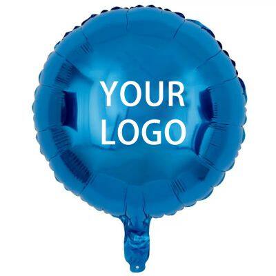 Custom Printed with logo Helium 18 Inch Foil Balloons Mylar Round Shape Ballon