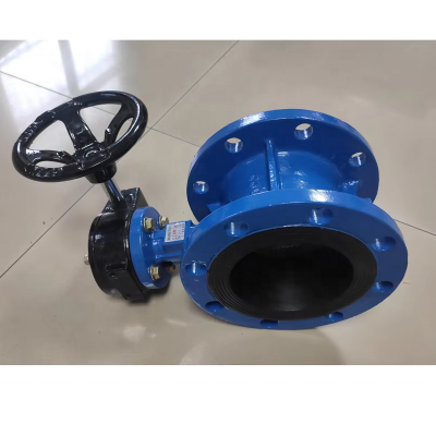 ISO Certified Flange Cast Iron Butterfly Valve EPDM Soft Seal Centerline Handlewheel Manual Butterfly Valve photo-5