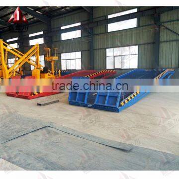 10 ton warehouse hydraulic yard ramp container dock ramp mobile loading ramp for forklift