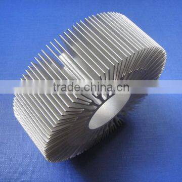 Round anodized 6063 aluminium extruded fin tube (aluminium cooling fin, aluminum fin)