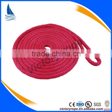 solid braided nylon polyester dock line fender line mooring rope