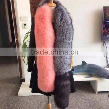 High fashion Dyed Fox Fur shoulder wraps . Ladies Luxury Fur Curly Raccoon Fur shawlls