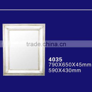 Two Size Choice Silver Tone Simple Square Mirror For Wall Decor