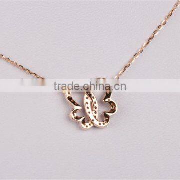 Dubai Jewellry Butterfly Necklace Girl's Silver Sterling Necklace Fashion Jewelry photo-5