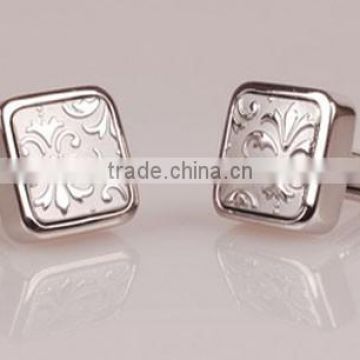 custom promotion gift metal silver cufflink