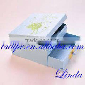 Wholesale lowest price jewelry gift packaging box/blue cardboard jewelry packaging box/gift boxes for jewelry