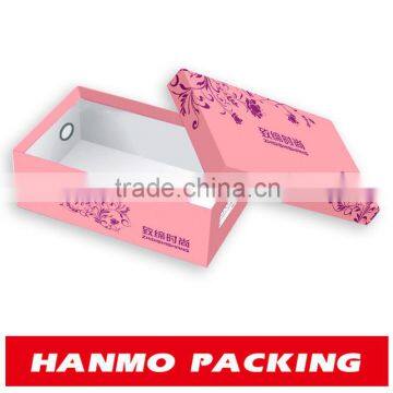 custom made&printed paper shoes packing box factory price