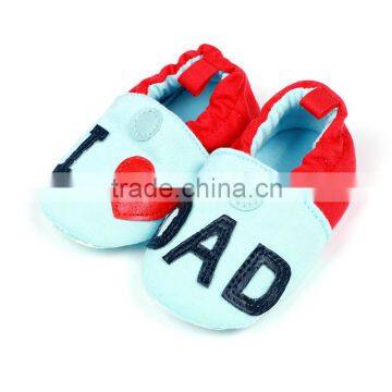 I Love Dad caucal canvas fringe children shoes wholesale newborn baby shoes