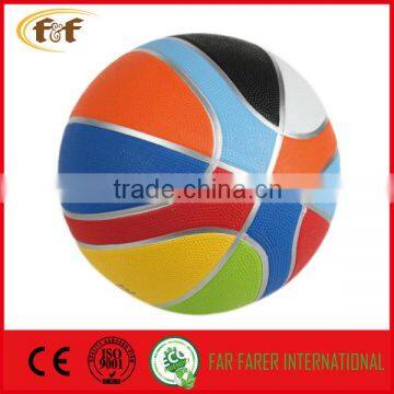 7 # multi-coloured rubber basketball / Beautiful colorful basketball/iridescent ball