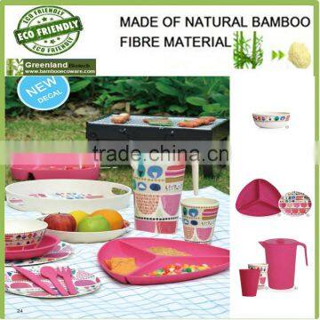 different sizes bamboo fiber eco-friendly plate biodegradable