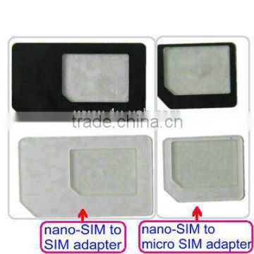 4U New Produt ! Black (4FF) Nano SIM to Micro SIM card adapter For Iphone 5/5S/5C