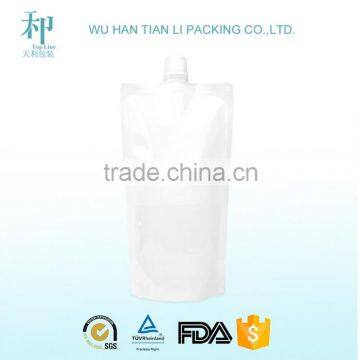 china supplier biodegradable laminating NY/PE stand up liquid food packaging