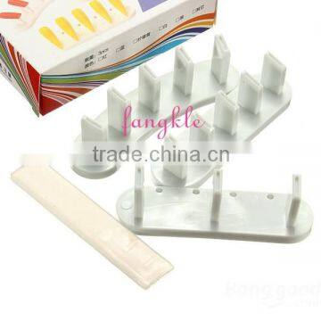 New Plastic Nail Art Tips Display Practice Frame Holder Tool 3pcs Per Set