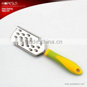 Popular flat stainless steel vegetable grater with funny corn hanlde