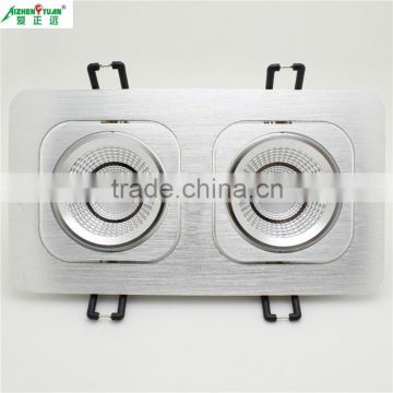 Mr16 light 2*10w retangular recessed led grille light