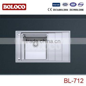 New Design European standard Overmounted Stainless Steel Kitchen Sink BL-712