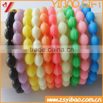 Beautiful Decoration Colorful Silicone Bead Bracelet/ Chain bracelet