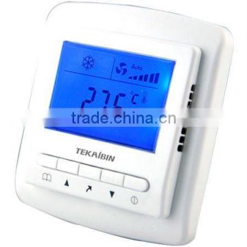 TKB50.42LR 2-pipe fan coil air conditioning blue LCD display thermostat with remote control function