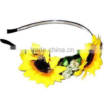 New styles daisy flower crown headband on saleH4064