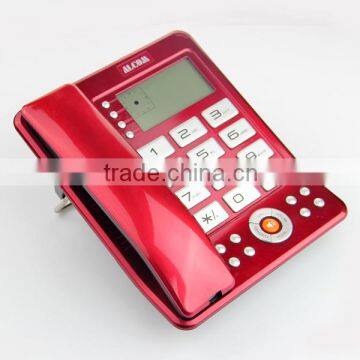 Fashion red handsfree 2 line caller id telephone set