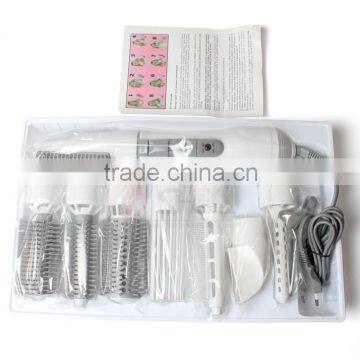 8 in 1 Electric Hot Air Hair Brush Hair Dryer Curler Roller Straightener Styling KM photo-2