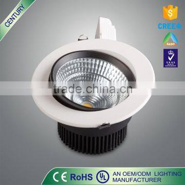 Free samle CE IP20 9W metal round white cob ceiling down light