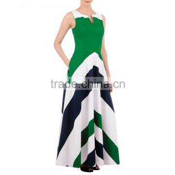 Green and White Stripes Dress Pastel Chevron Maxi Maternity Dress Western Plus Size Color Block Evening Dresses Quality Choice photo-3