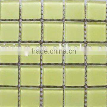 Hot sale light yellow glass mosaic tile bathroom