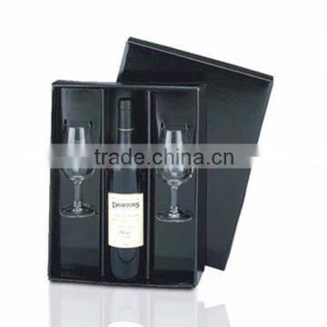 China Black single paper wine box packaging for gift design