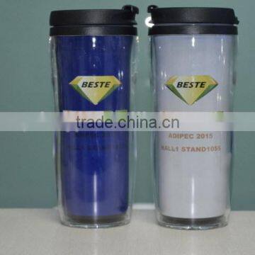 13oz Custom logo plastic color changing magic travel mug