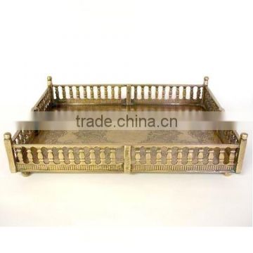 BRASS TRAY, BRASS SERVING TRAY, ANTIQUE RECTANGULAR TRAY