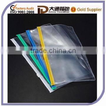 Clear Plastic Cheap Kids Paper File Pounch Folder Book Pencil Case Pen Pouches