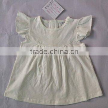 Personalized Kids Girls t Shirt Wholesale Ruffle Sleeves Cut t Shirt Kids photo-5