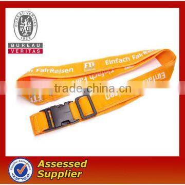 custom promotional strong woven luggage belt/strap/lanyards