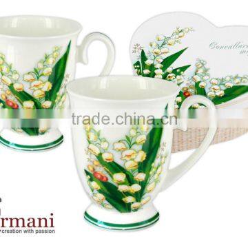 CARMANI the Gift Set of Two Mugs THE HEART Design