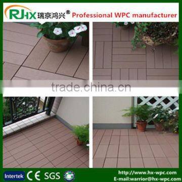 wpc interlocking decking tiles/cheap composite decking/DIY solid deck factory directly