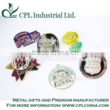 Custom lapel pins with soft enamel and hard enamel color