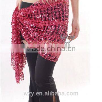 Belly dance costume red sexy velvet belly dance hip scarf bulk