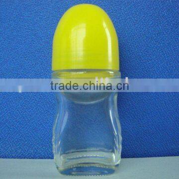 Glass roll-on perfume bottle