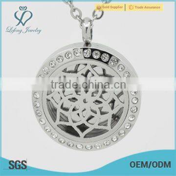 Top sale flower of life perfume locket,diffuser locket,essential oil diffuser necklace
