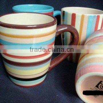 Hand printed ceramic mug and coffee mug