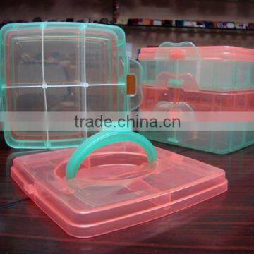 cheap plastic divded storage box /stackable plastic compartment box for small parts